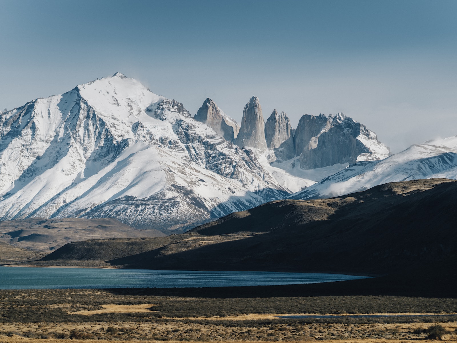 Snow covered mountains